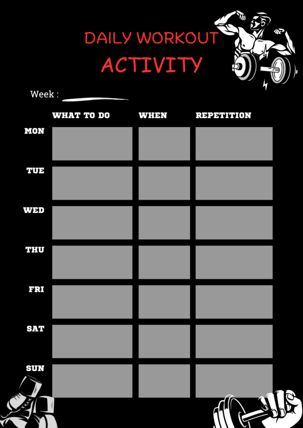 Daily Workout Planner